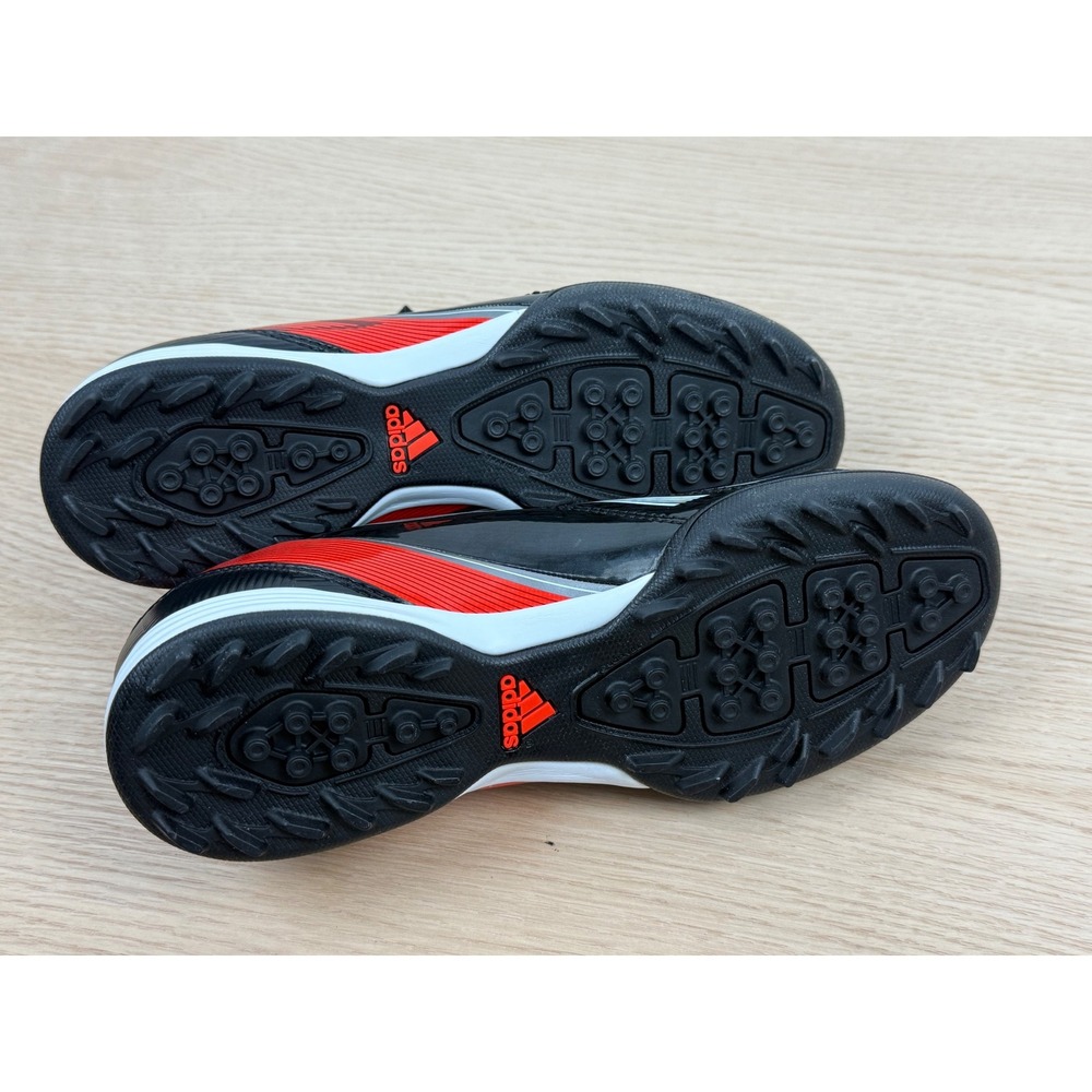 Adidas NWT F10 TRX TF J Soccer Shoes Black‎ White Red Youth Turf Trainers Size 5 - Picture 9 of 9